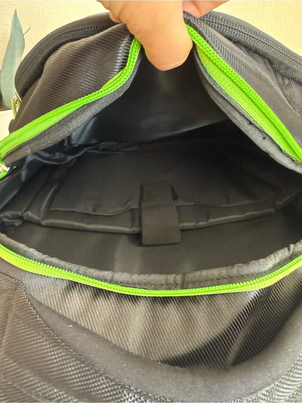 High Peak Black & Lime Green Backpack